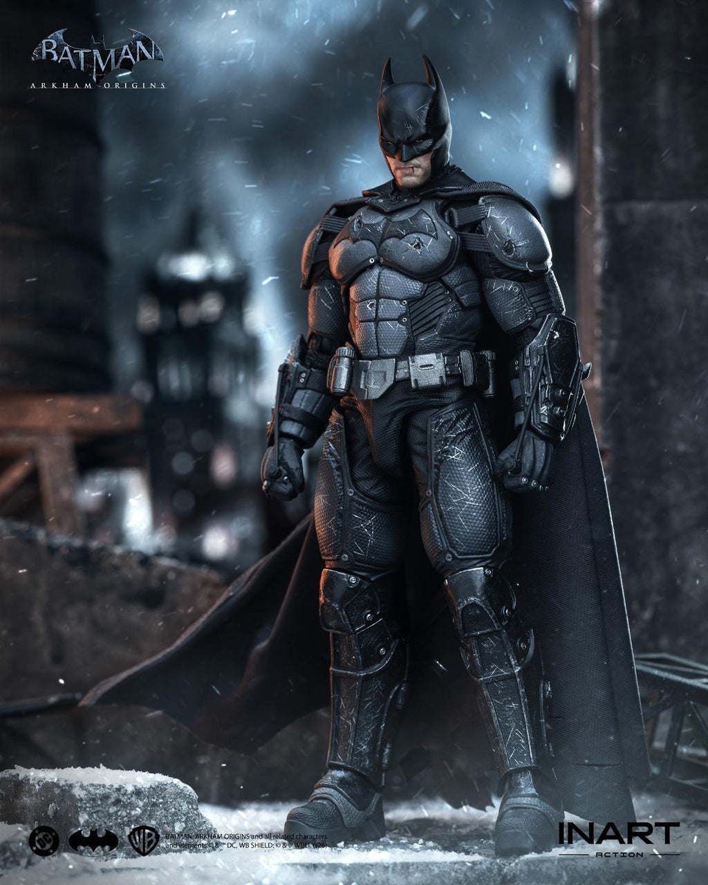 INART 1/12 Batman: Arkham Origins — Batman Battle Damaged Version